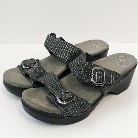 Dansko Shoes - Dansko Sophie gray silver wedge sandal size 8